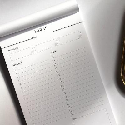 China A5Daily Loose-Leaf Schedule Minimal Productivity Planner Teardrop Memo Pad Daily Journal To Do List Notepad for sale