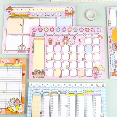 China New High Quality Custom Self Adhesive Cute Idea Planner Weekly Sticky Notes Memo Pads for sale