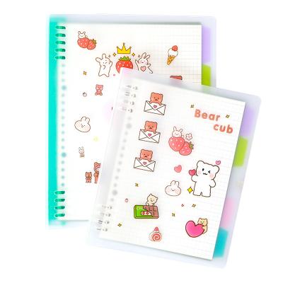 China Wholesale B5 A5 Spiral Stationery Coil PP Horizontal Loose Leaf Notebook Thickened Detachable Student Spiral Notebook for sale