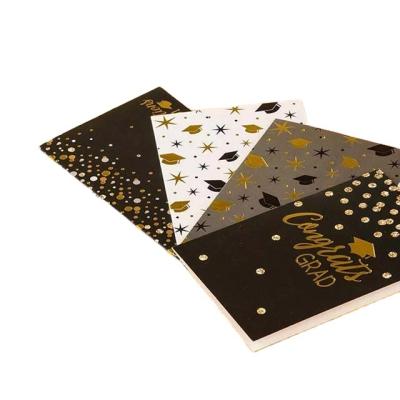 China Europe 6 Pcs/Set 2021 Cheap Custom Printing Gold Foil Style Graduation Party Hot Set Graduation Party Cards For Celebration for sale