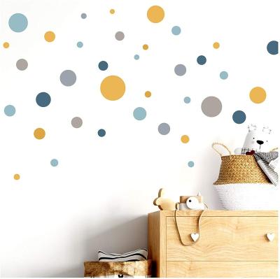 China 86 Dots Waterproof Colorful Self Adhesive Wall Sticker Removable Wall Pattern Decal Set for Kids Room Decor for sale