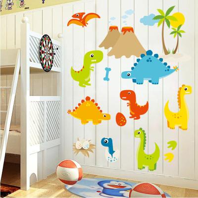 China Rainbow Dinosaur Waterproof Dinosaur Baby Kids Room Window Wall Stickers Animal Waterproof Decoration Supplier for sale