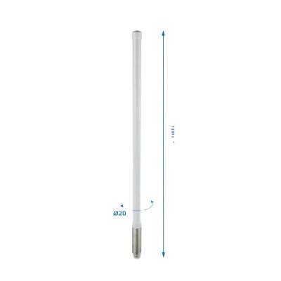 China Outdoor Supplier Signal Enhancement 433Mhz 15Dbi 2.4Ghz Fiberglass Omni Antenna JH-OF-433-6-600 for sale