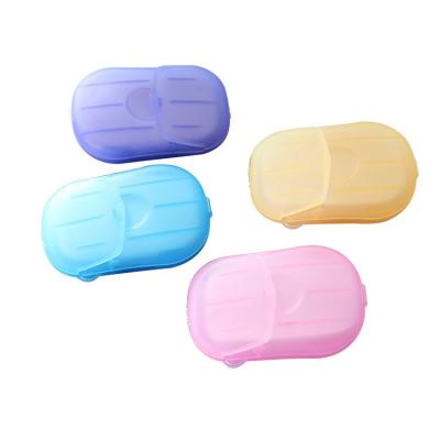 China 2022 Travel Disposable Eco-friendly Material Mini Box Portable Hand Deep Cleansing Pad Paper Wholesale Small Soap for sale