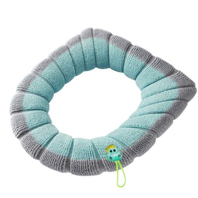 China Sustainable Best Selling Custom Design O-shape Warm Pure Washable Toilet Seat Soft Winter Color Cushion for sale