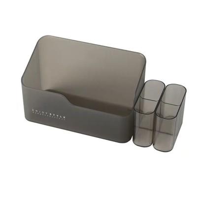 China New Sustainable Item Household Cosmetic Plastic Storage Box For Make Up Storage for sale