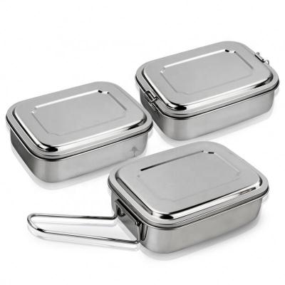 China Hot Selling Freshness Keeping Food Container Container Lids Set Reusable Lid Stainless Steel Kids Metal Food Storage for sale