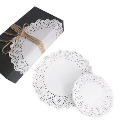 China New Decorative Minimalist Celebrations Any Occasion Round Lace Table Paper Doilies Assorted Sizes Tableware Place Mats White Paper Doilies for sale