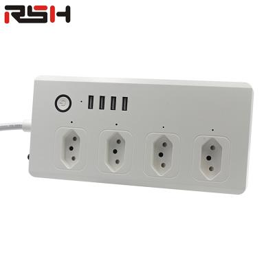 China Residential / Multi-Purpose Wifi Power Strip 2.1a Plug And Socket 5v 4 Outlet Smart Power Strip With usb 4 for sale