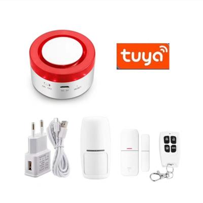 China Tuya Smart WiFi RSH WiFi Home Security Alarm System Pass-thru Und Strobe Sirene Arbeit MIT Alexa Google Home IFTTT Voice Control for sale