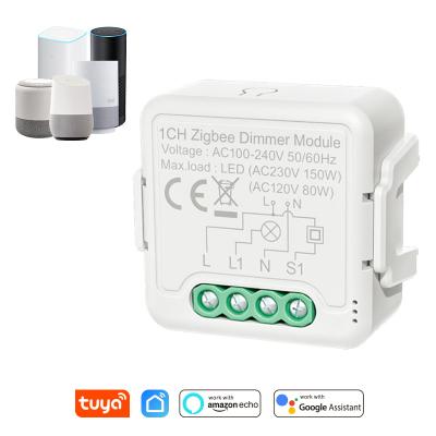 China Wifi Tuya Smart ZigBee 3.0 Wireless Dimmer Switch Module Smartlife APP Control Support 2 Ways Requires ZigBee Gateway for sale