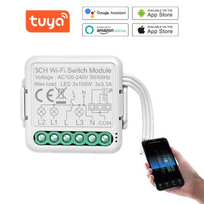 China Wifi WiFi Schalter Modul 1/2/3/4gang/Weg 110V-240V Tuya/Smart Dinge the hub Licht schalter wireless relay Kompatibel Alexa for sale