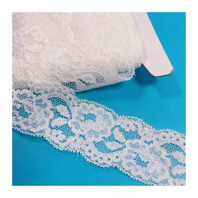 China Cavity Water Soluble Elastic White Elastic Hot Sale Spandex Trimming Lace Trimming Spandex Lace Dress Water Soluble With for sale