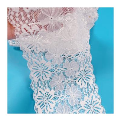 China Water Soluble Brocade Lace 15cm Stretch Lace Wedding Underwear Hem Trim Lace for sale