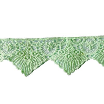 China Water soluble reen embroidery lace, clothing accessories, wholesale cotton edges computer embroidery lace for sale