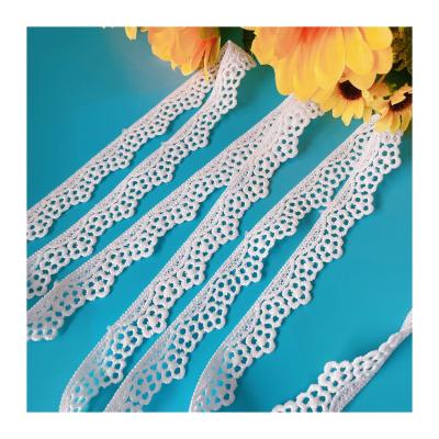 China Factory Wholesale Shrink-Resistant Water Soluble All Polyester Embroidery Lace High Quality Barcode Lace for sale