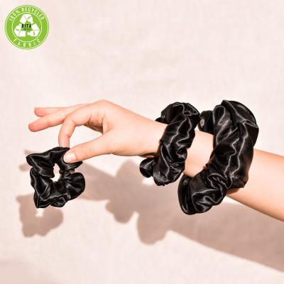 China Large Size Fashion Headband Ladies Black Elastic Hair Scrunchies Hair Ties Cheap Hair Accessories For Thick Hair for sale