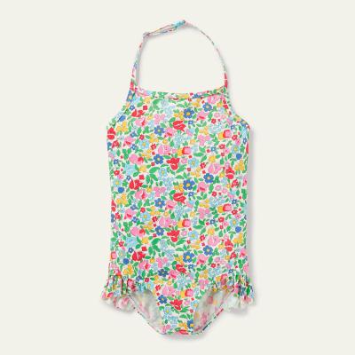 China 2021 1 Piece Kids Summer Swimwear Sunflower Sublimation Printing Beach Swimwear Breathable Swimming Vendors For Kids for sale