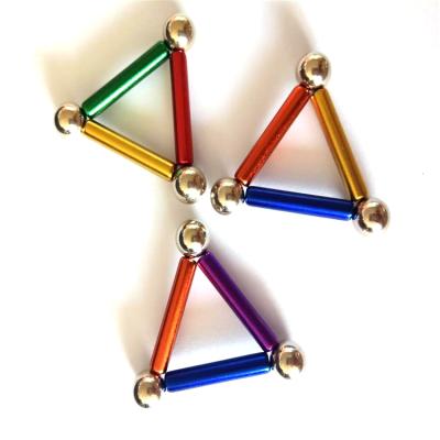 China industrial magnet different color magnetic sticks and balls bucky balls and magnetic stick for sale