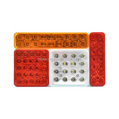 China Wholesale Semi Truck Trailer Bus Boat Trailer Tractor Reflector Function Led Rear Good Price 24 Volt Truck Tail Lights for sale