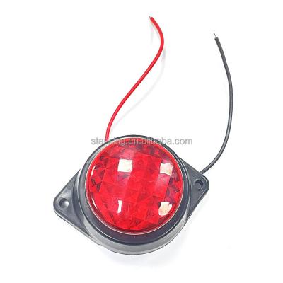 China Best Price 24V LED Side Light Stainless Steel + PC High Quality Universal Oval Side Marker Lamp For Trucks for sale