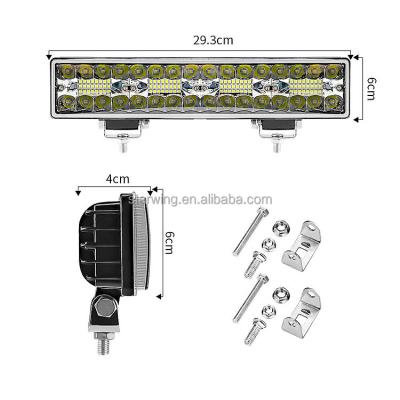 China Factory 12V24V DC 12Inch Bar Light 64LED For Car Tractor Boat 4WD 4x4 Offroad Truck SUV ATV Driving Auxiliary Illumination Lamp Universal for sale