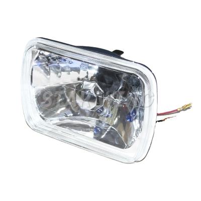 China High Quality Automobile Square 7inch H6052 Crystal Type Semi Sealed Auto Beam Lamp Headlight For Tractors for sale