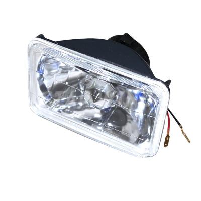 China 5 Inch Square Crystal Type Auto Semi Sealed Beam With Head Base H4 Bulb Lamp for sale