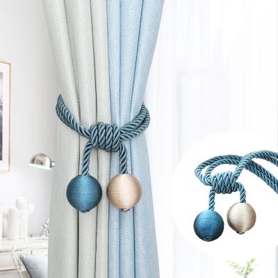 China New Minimalist Curtain Strap Ball Tie Hanging Rope Tie Decoration Simple Modern Creative Curtain Buckle for sale