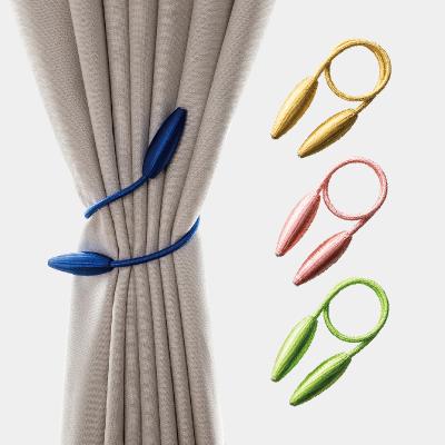 China Creative Minimalist Scurtain Magnetic Ring Pull Decorative Ring Plastic Home Office Curtain Buckle Hook Curtain Pull Ring for sale