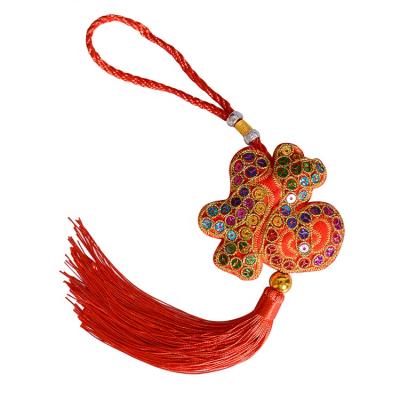 China Mobile Phone Tassel Exquisite Chinese Knot Chinese Style Decorative Pendant Embroidered Gift for sale