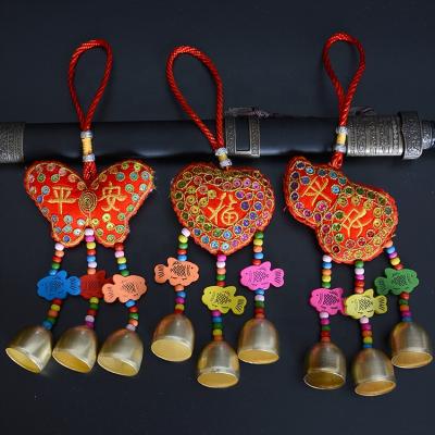 China Cell Phone Exquisite Chinese National Style Features Tassel Pendant Wind Rings Chinese Knot Decorative Pendant Embroidery Chinese Gift for sale