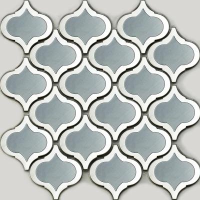 China Silver Parquet Colors Lantern Metal Mosaic For Wall Collage Mural for sale