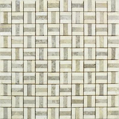 China Parquet Matte Strips Seamless Marble Mosaics Top Selling Wall Stacked Stone Mosaic for sale