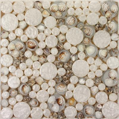 China Factory Wholesale Beige Art And Craft Resin Mosaic Flooring for sale