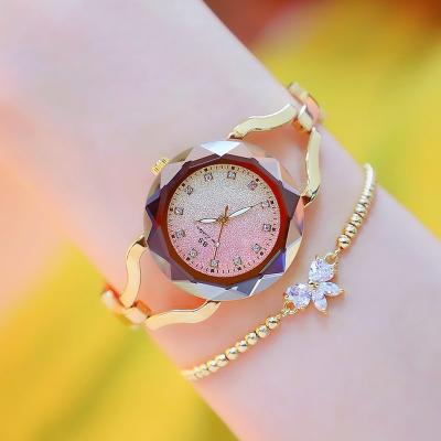 China BS waterproof woman watches brand 2021 famous starry sky watch ladies dress Diamond WristWatch For Women Gold blue ladies watches reloj for sale