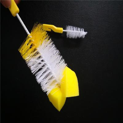 China 2019 viable wholesale sponge baby bottle cleaning nylon brush for sale