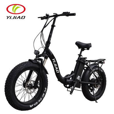 China New arrived aluminum alloy fat tire 20inch fat tire ebike 48v ebike 500w fat tire ebike folding electric bike for sale