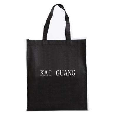 China Wholesale Folding Made In China Customized Cheap Non Woven Black Shopping Bag for sale