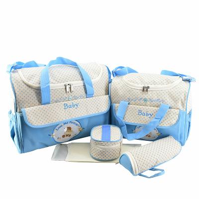 China Bums Baby Bags for 5 Pcs Mothers and Infant Pregnant Women for Multifunctional Diaper Bag for sale