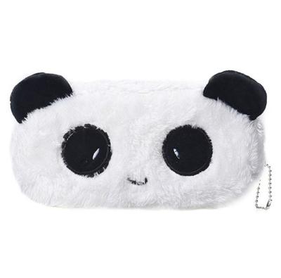 China Fasion Cute Promotion Panda Shape Plush School Students Pen Bag for sale