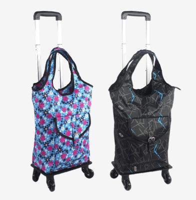 China Portable Collapsible Trolley Folding To Factory OEM/ODM Shopping Bag Market for sale