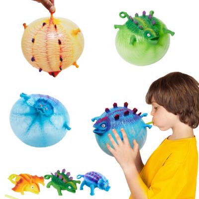 China 12 Design TPR Dinosaur Balloon Squishies Anti Squishy Stress Ball Animal Shaped Toys For Kids for sale