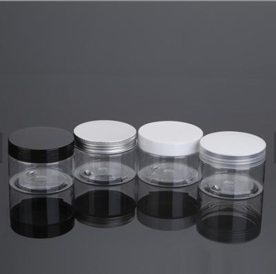 China Hot Sale Cheap Plastic 4oz Eye Cream Jar With Straight Side Black Lid for sale