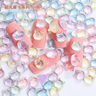 China Slime.jewelry 8mm new design glass bling bling bear for nail decoration for sale