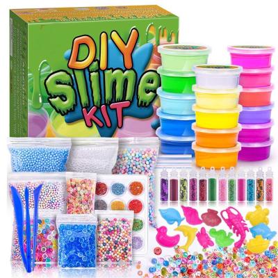 China Slime Kit Supplies - Clear Crystal Slime Making Kit for Girls, Floam DIY Water Slime for Kids, Slime Foam Beads, Glitter, Fruit Slice for sale