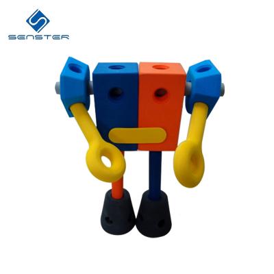 China 100% Eco-friendly Factory Selling Robot Foam Shape Building Block Custom EVA Foam Toy For Chirdren for sale