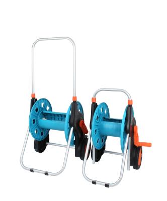 China Durable Two Adjustable Wheels Factory Price Plastic Reel Cart 30 Meters Garden Hose Reel Tool for sale