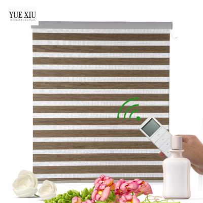 China Eco - Friendly Horizontal Zebra Shades Roller Remote Control Zebra Blinds Home Decor Window Curtains for sale