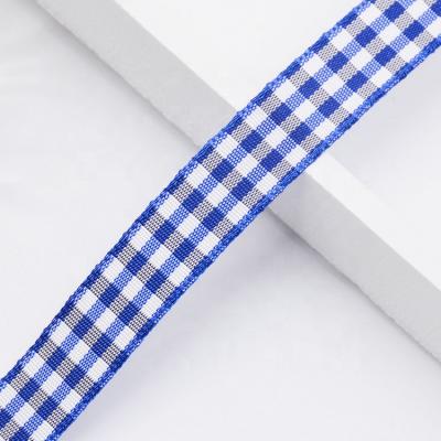 China Recyled Plaid Scotland Ribbon Rhombus Jacquard Trims For Gift Wrapping for sale